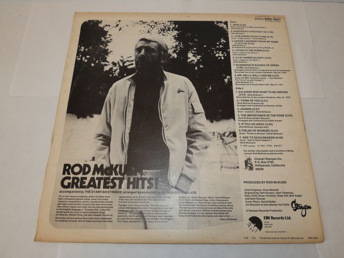 Rod Mckuen Greatest Hits Uk Pressing 1973 Lp