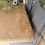 Beige Stone Dining Table & Grey Chairs Set Image 2