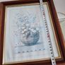 Lovely framed print still life flower basket. Image 2