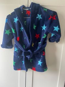 Navy star dressing gown age 18months - 2years