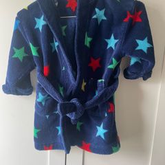 Navy star dressing gown age 18months - 2years
