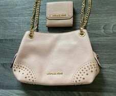 michael kors pink bag and purse