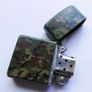 Vintage Zippo Lighter - Camo Camouflage Green Olive Drab Matte Finish Image 3