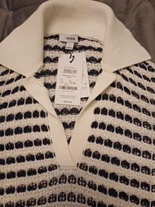 Reiss Gemma Open Knit Polo Shirt