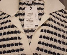 Reiss Gemma Open Knit Polo Shirt