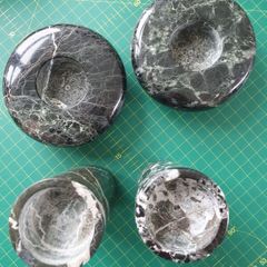 Beautiful set of 4 stone candle holders