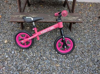 10 Inch Unicorn Balance Bike Pink