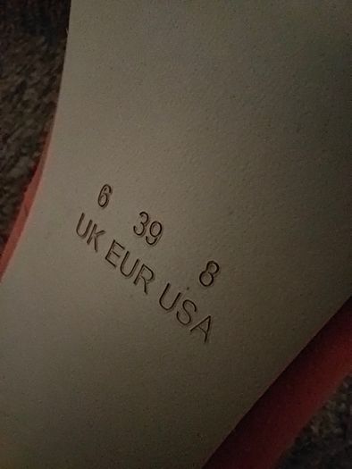 Coral high heels, size 6