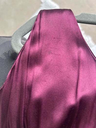 Quin and Donnelly Velvet and silk dress Aubergine/purple colour