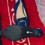 Brand new Navy sling back shoe small Heels UK 8 wide fit Image 2