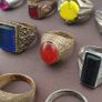 Handmade Brass Rings Lot of 15 Vintage Ancient Style Mixed Designs Image 6