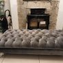 Grey Velvet 2 Seater + Arm Chair + Futon Image 3