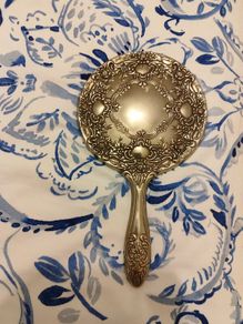 Hand Mirror  Silver Plated