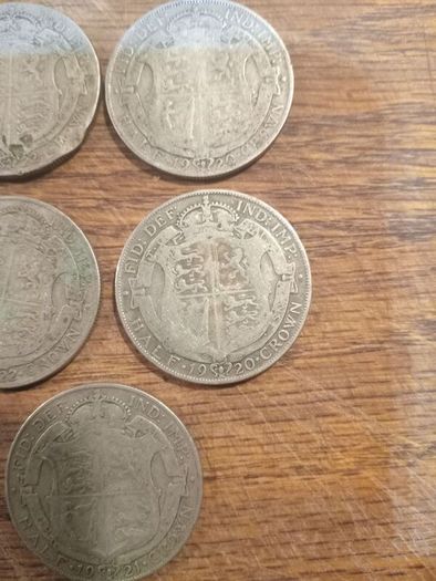 5X GeorV .500 halfcrowns.