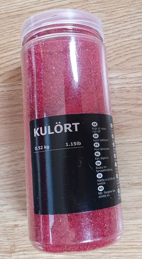 New - A Large Jar of Red / Rose Glitter - 1.15lb -