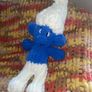 Chunky Knit Smurf Plushie. Large 29inch tall Chenille Yarn Doll Image 5