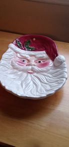 Beautiful Porcelain Santa Dish
