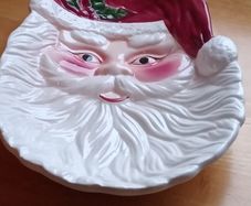 Beautiful Porcelain Santa Dish