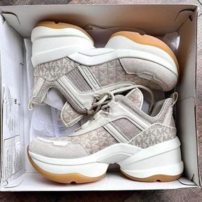 Michael Kors MK Monogram Chunky Trainers Cream EU 39 UK 6