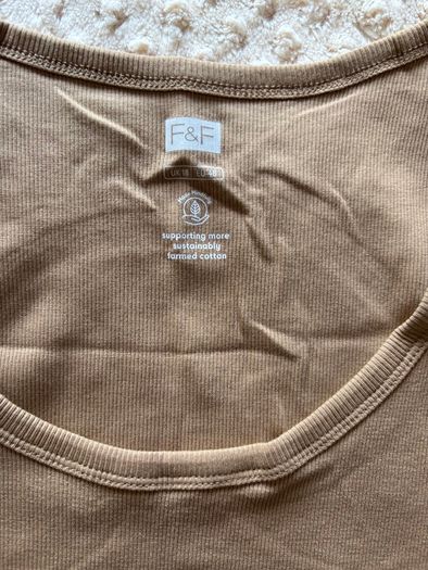 F&F vest top - beige - size UK 18