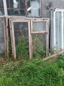 3 Teak windows