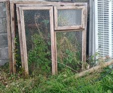 3 Teak windows