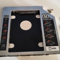 9.5 mm Hard Drive Caddy Tray 2.5 inch Universal SATA to SATA 2nd SSD HDD Hard Drive Caddy Tray Enclosures for laptop with Optical Drive slot