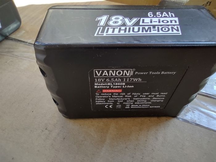 2pack Battery for Makita BL1840B 6500 mAh