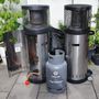 2 Enders Outdoor Gas Patio Heaters + gas cylinder