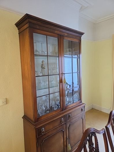 Mahogany glass cabinet