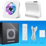 Portable CD Player with Bluetooth, Gueray Desktop CD Players for Home, Bulit-in Double HiFi Speakers, AUX&Headphone Jack, FM Radio Boombox with Remote Control, USB Port,LCD Display (White) Image 3