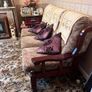 Floral couch and arm chairs Image 5