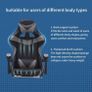Gaming Chair Ergonomic Computer Chair Office Chair Desk Swivel Chair Adjustable Reclining Footrest Cushion Grey New! Image 8