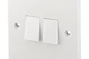 2 Gang 2 Way Light Switch White