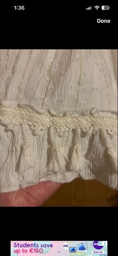 Girls cream tassel dress