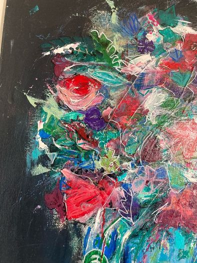Large Original Floral Painting Original Art Contemporary Art Modern Irish abstract art