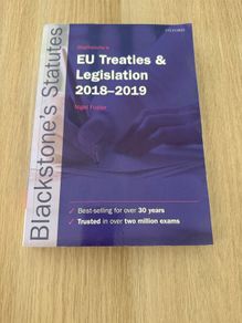 Blackstones EU Treaties and Legislation 2018 2019 Law Book