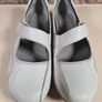 womens CLARKS FLEXLIGHT leather Shoes slip on velcro fastened mary jane style Size UK 6 D EU 39 Image 3