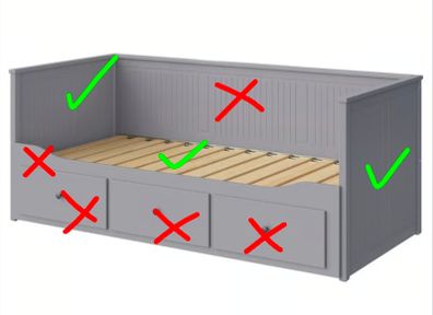 Ikea Hemnes daybed: free spare parts