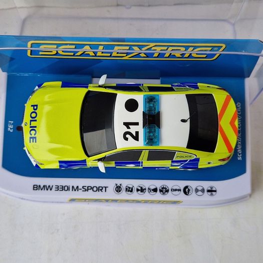 Scalextric BMW 330i Police Slot Car ( C4165 street )