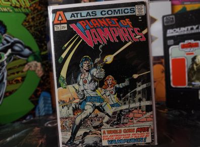 Planet of Vampires ! First Issue ! First Pat Broderick Work ! Bronze Age Sci-Fi Comic from 1975 ! by Atlas Comics !