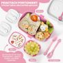 Brand New TUSEASY Kids Lunch Box with Compartments - Lightweight Leak-Proof Bento Box Image 2