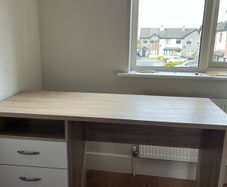 Zoe oak & white office desk