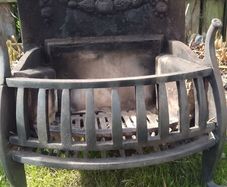 Antique cast iron fire grate