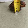 Brown rabbit majolica statue. Image 6