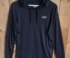 Skechers sport medium long sleeve hooded black training top