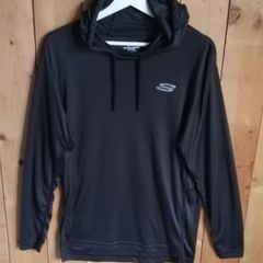 Skechers sport medium long sleeve hooded black training top