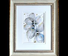 Fleur Blanche de Soie (White Silk Flower) /  Original Watercolor Floral Painting