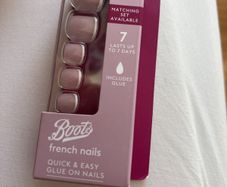 Stick on French nails - toe nails