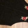 Black denim embroidered pinafore size uk6 Image 3